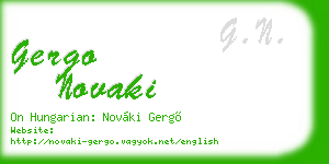 gergo novaki business card