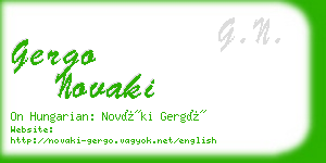 gergo novaki business card